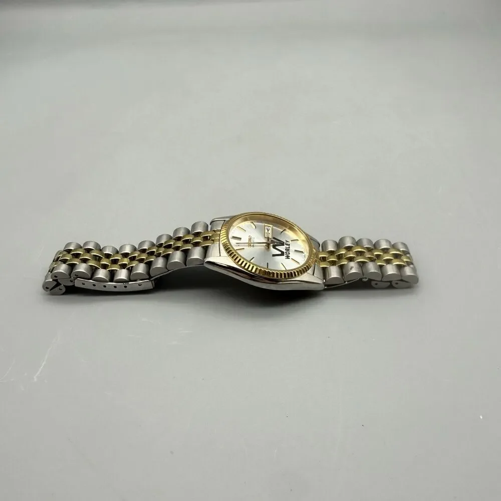 Seiko President Quartz 7N43-8111 White Dial Two Tone Vintage (Customized)